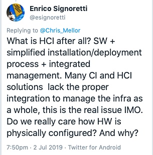 enrico signoretti tweet discussing HCI