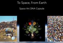 Message in a space capsule: Art works preserved in DNA break free of the biosphere