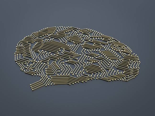 3D rendering of AI brain