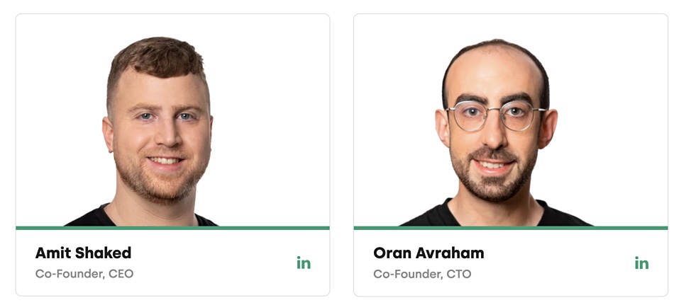 Amit Shaked and Oran Avraham of Laminar, which has been bought by Rubrik