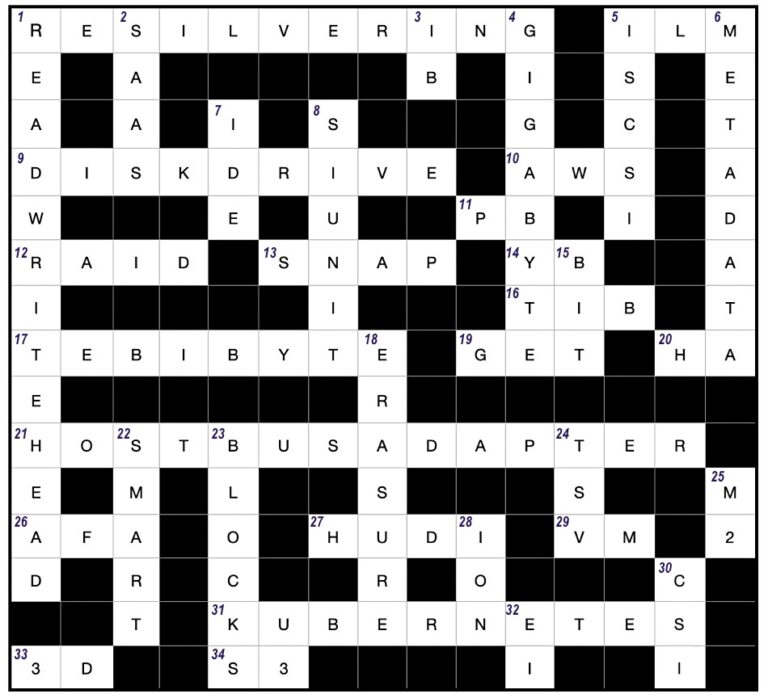 B&F Christmas Crossword Answers – Blocks And Files